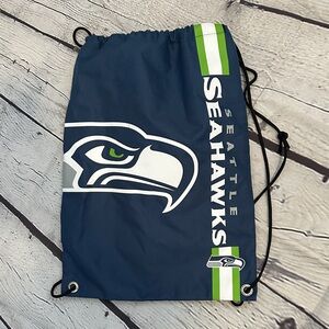 Seattle Seahawks Navy Blue Drawstring Backpack